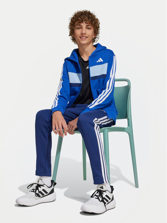 adidas adidas Dres Seasonal Essentials Tiberio 3-Stripes JI6209 Niebieski Regular Fit