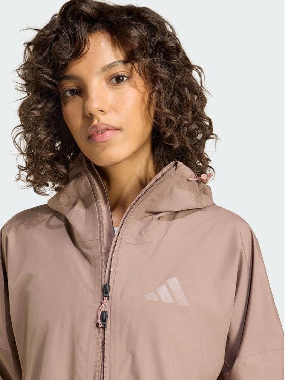 adidas adidas Parka Terrex Multi 2 Layer CLIMAPROOF Rain Brązowy Regular Fit