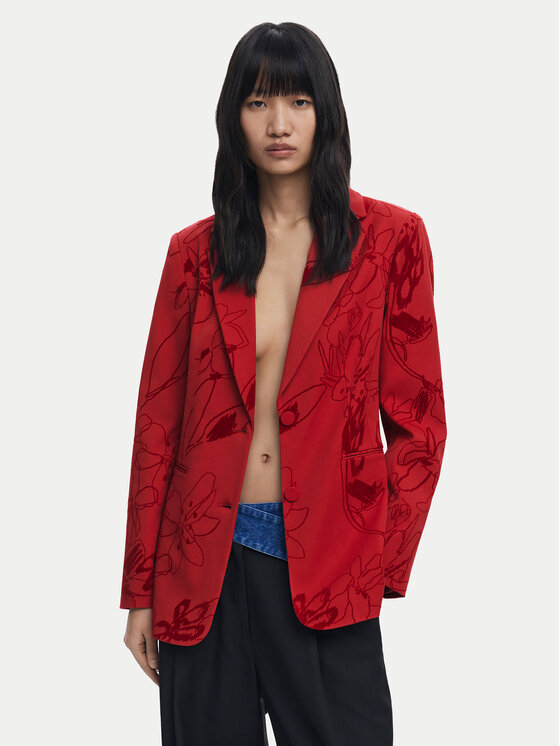Desigual Desigual Sakko Flockarty 25WWEW19 Rot Regular Fit