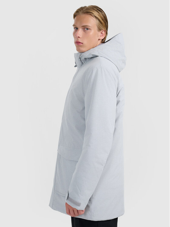 4F 4F Parka URBAN COMMUTER Szary jasny Regular Fit