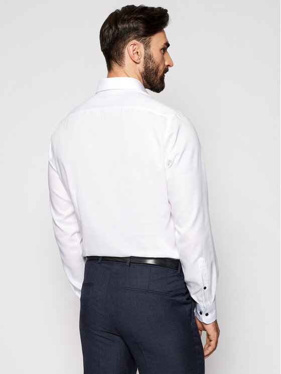 Camicia 1237-80 Bianco Slim Fit