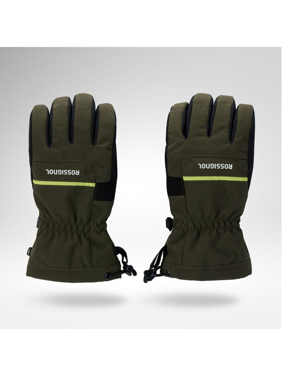 Rossignol Rossignol Rękawice narciarskie Jr Roc Ski Gloves R-Shell Dry Zielony ciemny