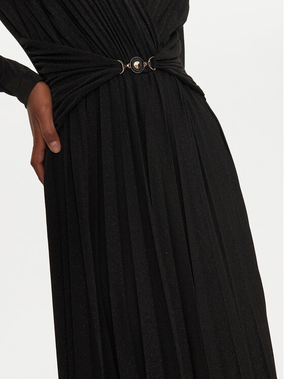 Fracomina Fracomina Abendkleid FQ24WD3011W576Q7 Schwarz Regular Fit