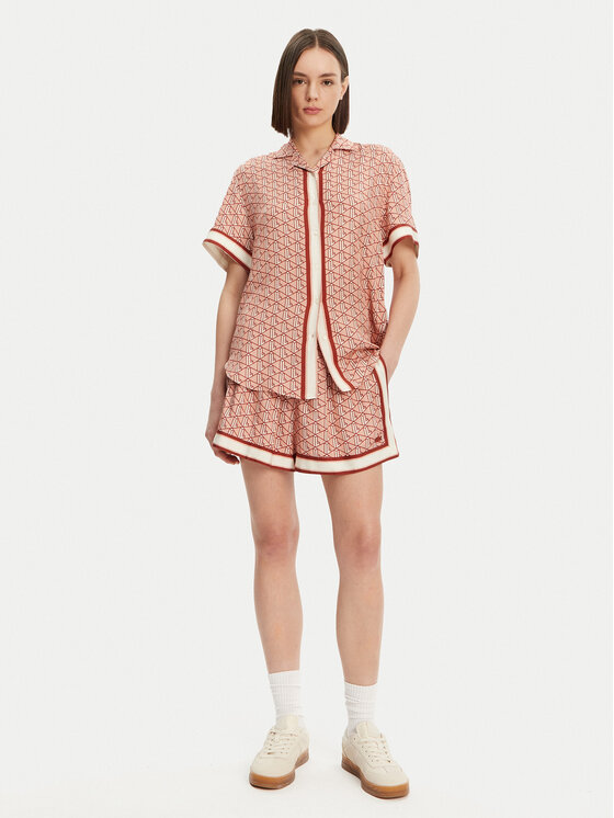 Lacoste Lacoste Camicia CF0495 Arancione Oversize