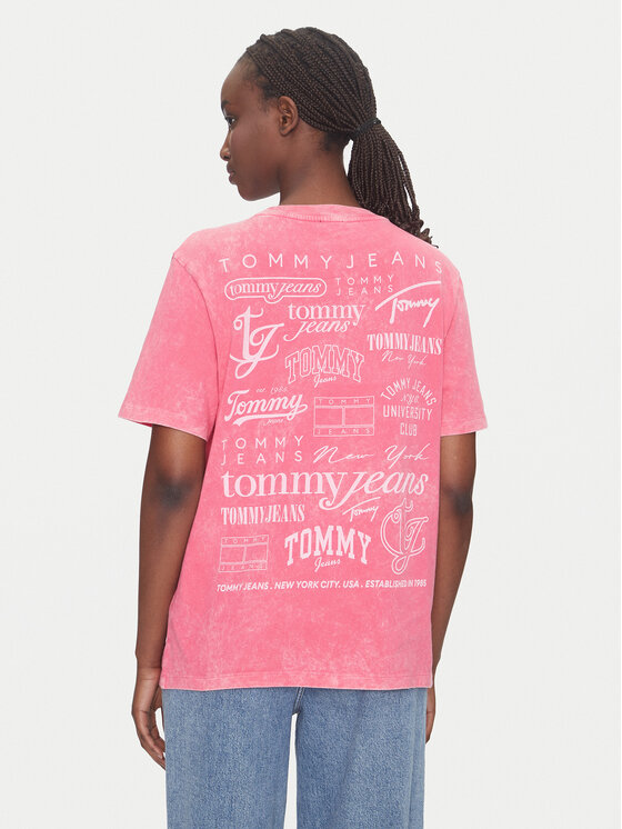 Tommy Jeans Tommy Jeans Тишърт Multi Brand DW0DW20923 Розов Relaxed Fit