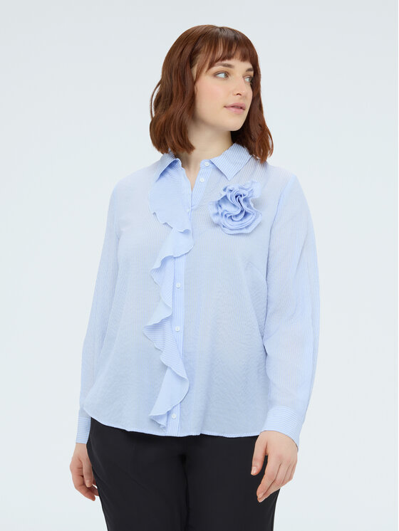 Fiorella Rubino Fiorella Rubino Koszula 5057T001462N0R4 Turkusowy Regular Fit