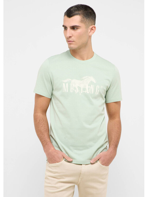 Mustang Mustang T-Shirt Style Austin Zielony Regular Fit