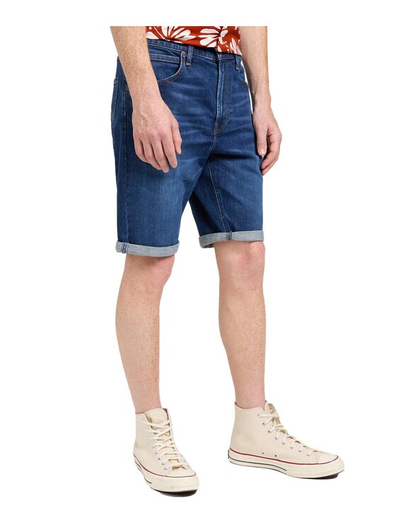 Lee Lee Szorty jeansowe 112350161 Niebieski Regular Fit