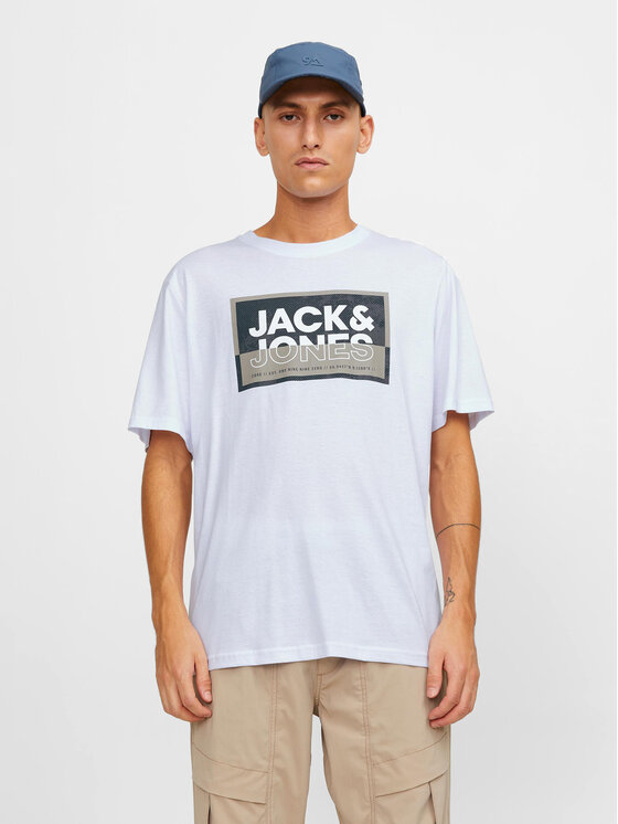 Jack&Jones T-krekls Logan 12253442 Balts Standard Fit