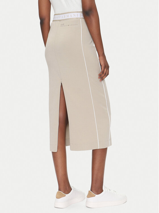EA7 Emporio Armani EA7 Emporio Armani Spódnica midi 7W000279 AF12501 U6155 Beżowy Regular Fit