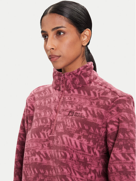 Jack Wolfskin Jack Wolfskin Флісовий реглан Big Sky A65449 Бордовий Relaxed Fit