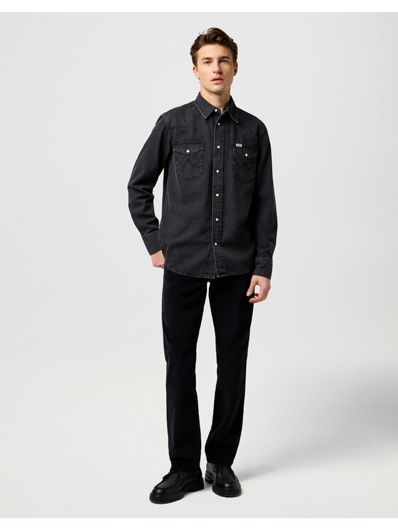 Wrangler Wrangler Jeansy GREENSBORO Czarny Straight Leg