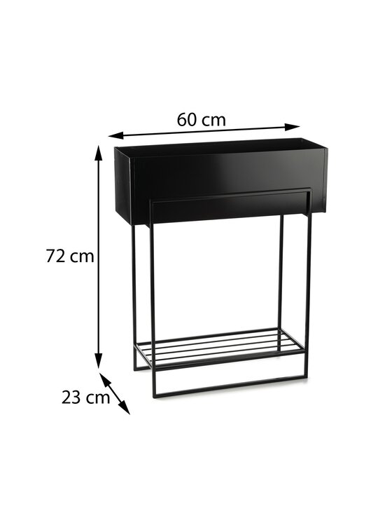 MIAhome MIAhome Skrzynka na kwiaty na stelażu 72 cm SHIRA Czarny