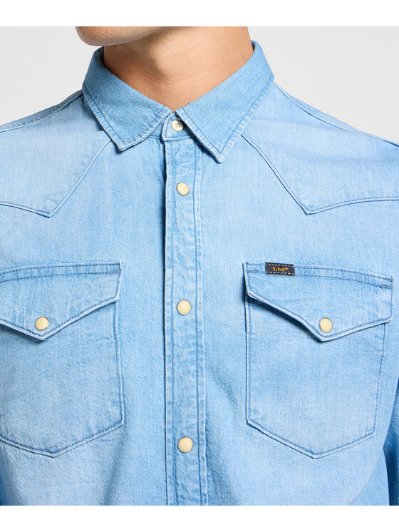 Lee Lee Koszula jeansowa 112363914 Niebieski Regular Fit