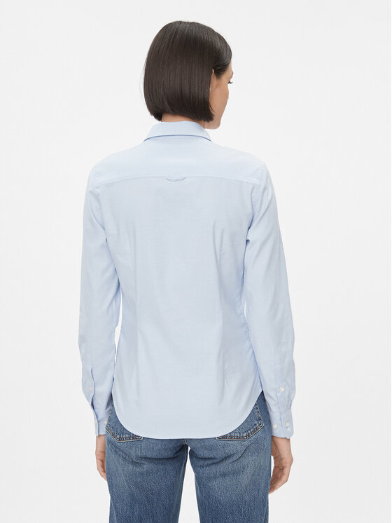 Gant Gant Koszula Slim Stretch Oxford 4300141 Błękitny Slim Fit