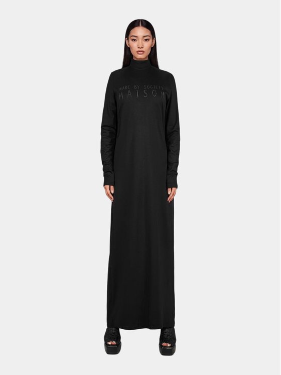 MADE BY SOCIETY MADE BY SOCIETY Sukienka codzienna PULSE - D27836 Czarny Basic Fit