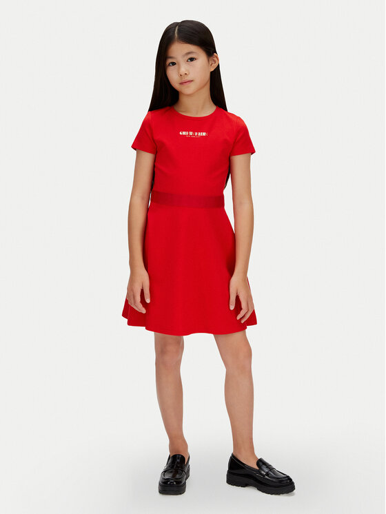 Calvin Klein Jeans Calvin Klein Jeans Kleid für den Alltag IG0IG03099 Rot Regular Fit