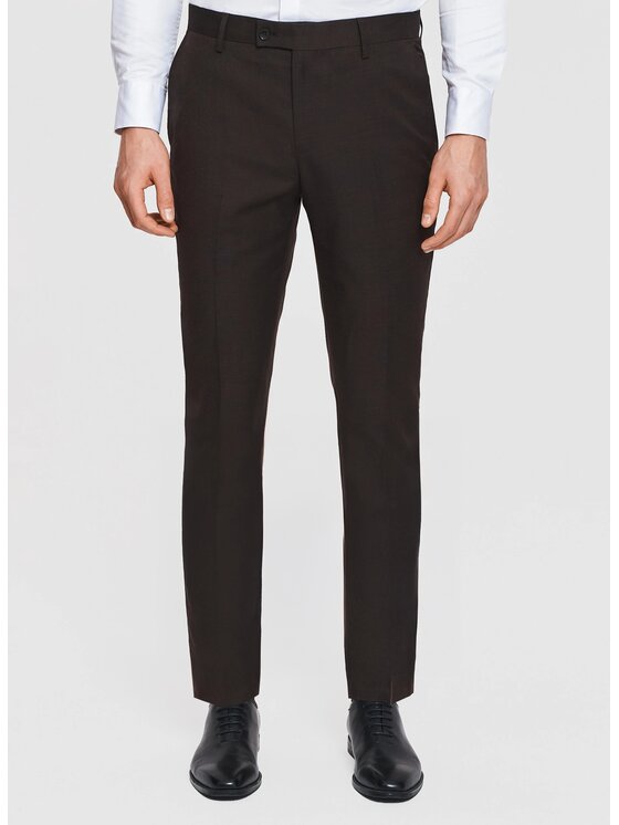 Pako Lorente Pako Lorente Spodnie garniturowe P26SF-6G-013 Brązowy Slim Fit