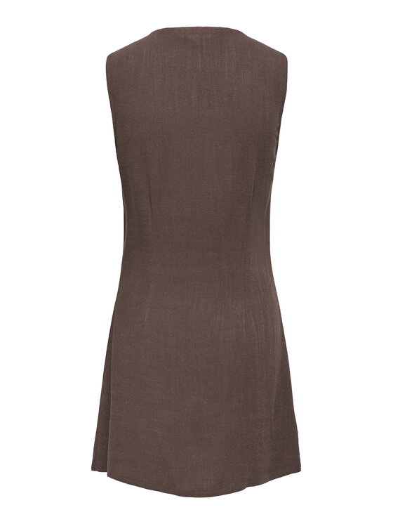 ONLY ONLY Kasdieninė suknelė Siesta 15357797 Tamsiai ruda Regular Fit