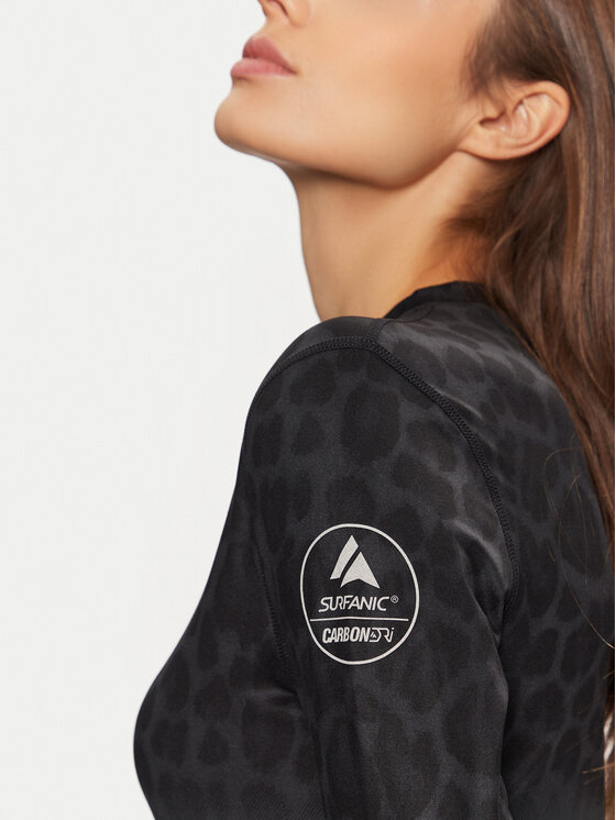 Surfanic Surfanic Termoaktyvus apatinis trikotažas, viršus SWU2602 Juoda Slim Fit