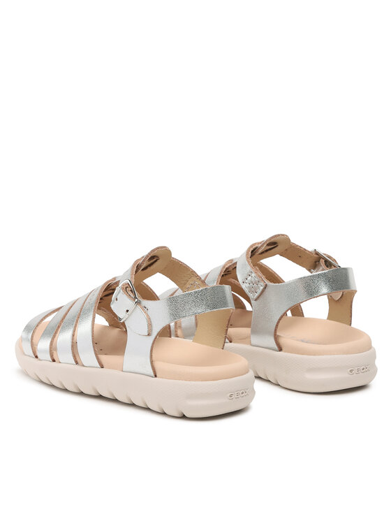 Geox Geox Sandály J Sandal Soleima Gir J35GSB000CFC1007 M Stříbrná
