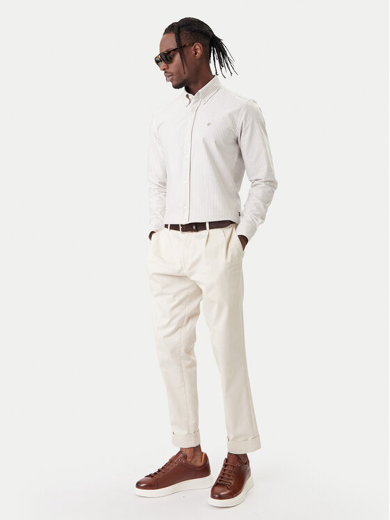BOSS BOSS Košeľa H-ROAN 50556069 Kaki Regular Fit