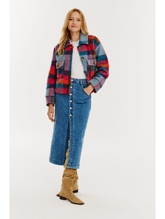 NAOKO NAOKO Spódnica jeansowa By Your Side Granatowy Regular Fit
