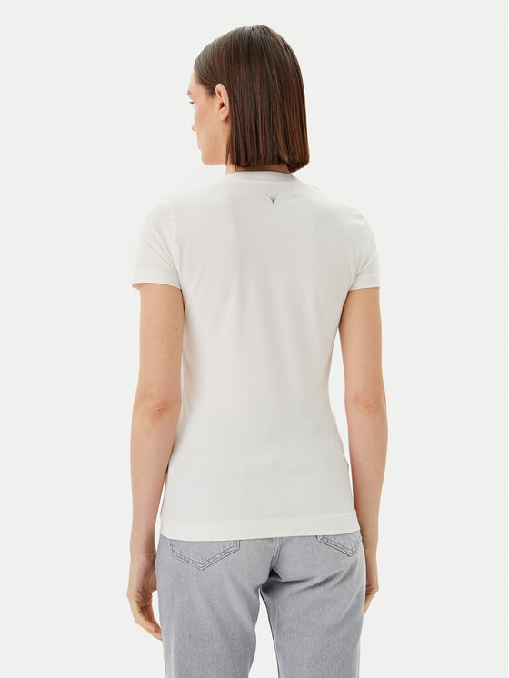 Guess Guess T-shirt W5GI10 J1314 Bijela Slim Fit
