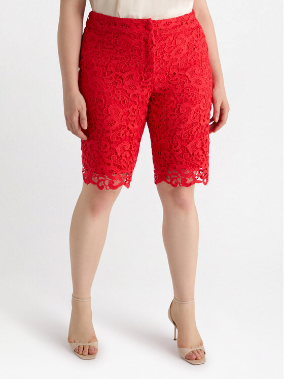 Fiorella Rubino Fiorella Rubino Spodnie materiałowe P724T004894N016 Czerwony Regular Fit