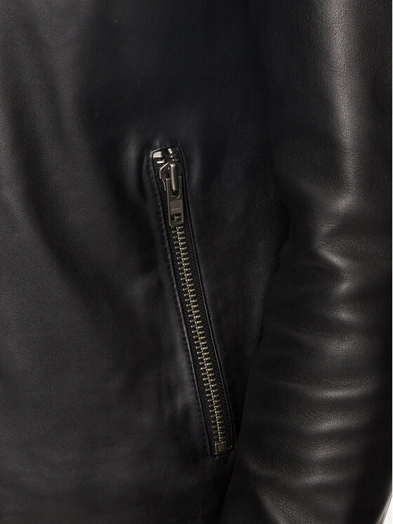 Serge Pariente Serge Pariente Kožená bunda Justice Černá Regular Fit