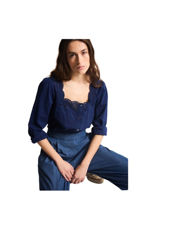 ICHI ICHI Μπλουζάκι Camicia ihrahela sh Μπλε Regular Fit