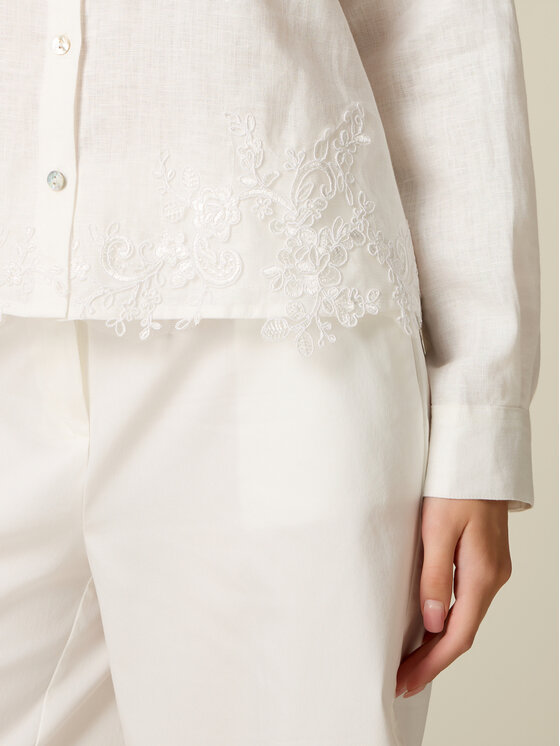 Oltre Oltre Camicia 5041J000865N0S1 Bianco Boxy Fit