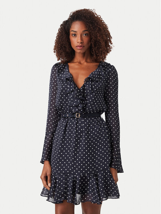 Guess Guess Každodenní šaty W6YK35 W2959 Tmavomodrá Regular Fit