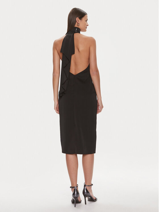 KARL LAGERFELD KARL LAGERFELD Kokteilinė suknelė 240W1307 Juoda Slim Fit