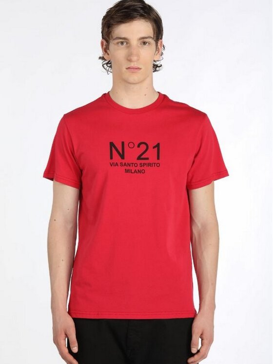 N°21 N°21 T-shirt U-N21-0422 Rosso Regular Fit