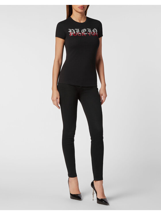 PHILIPP PLEIN PHILIPP PLEIN T-shirt 19387 Nero Skin Tight Fit