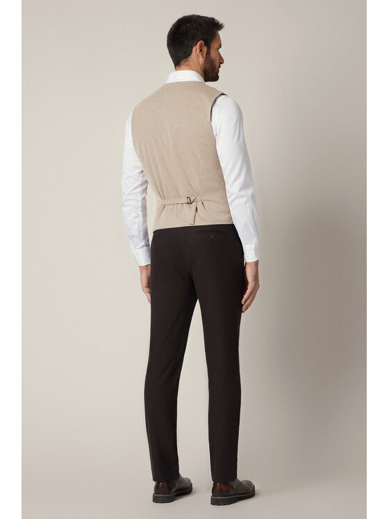 Lancerto Lancerto Kamizelka Cingoli KA131225000004 Beżowy Slim Fit