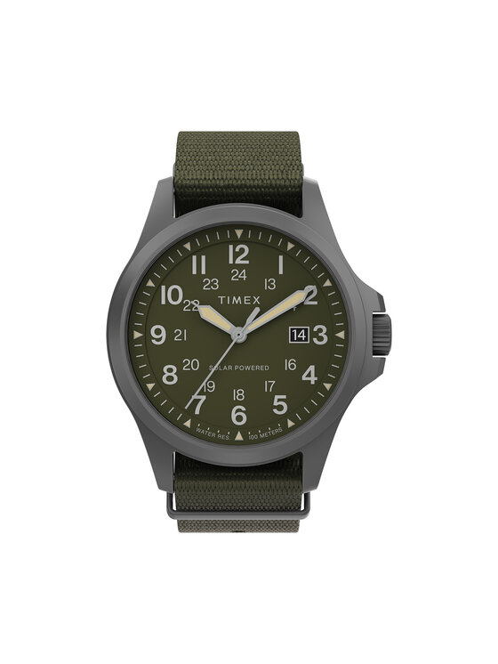 Timex Timex Часовник Expedition North Field Post Solar TW2V03700 Зелен