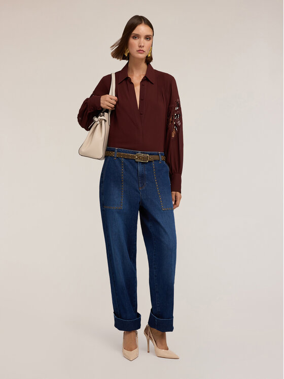 Motivi Motivi Camicia 5275Q000871N022 Marrone Regular Fit