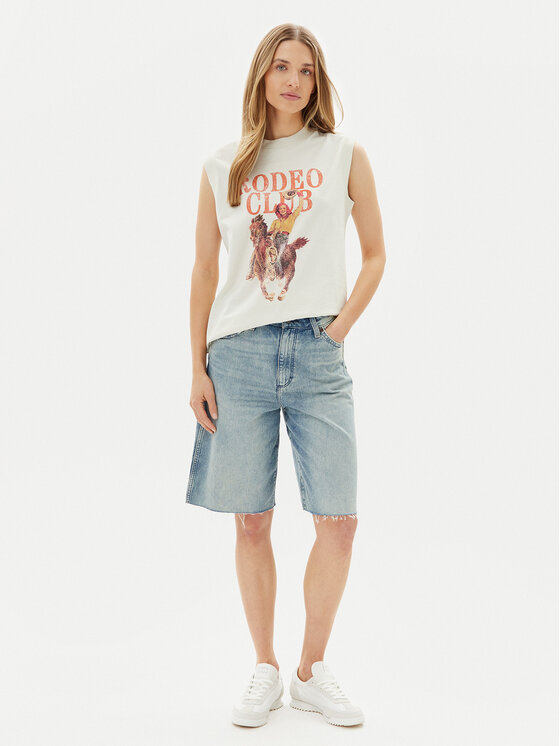 Wrangler Wrangler Majica Muscle 112362574 Bijela Relaxed Fit