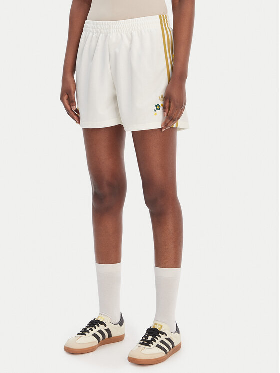 adidas adidas Pantaloncini sportivi Liberty London Firebird KE3663 Bianco Loose Fit