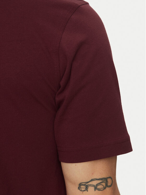 adidas adidas Футболка Trefoil Essentials JC9992 Бордовий Regular Fit