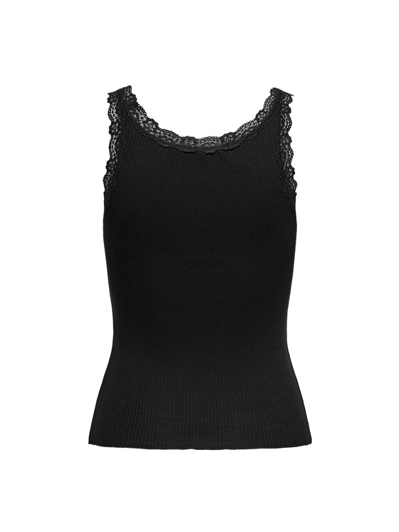 ONLY ONLY топ Sara 15345994 Черен Slim Fit