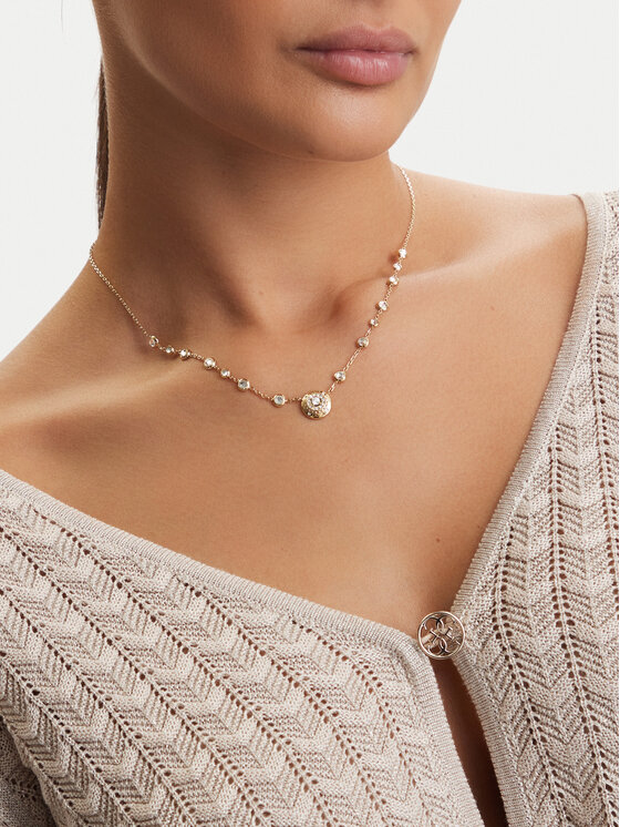Guess Guess Naszyjnik JUBN06 283JW Złoty