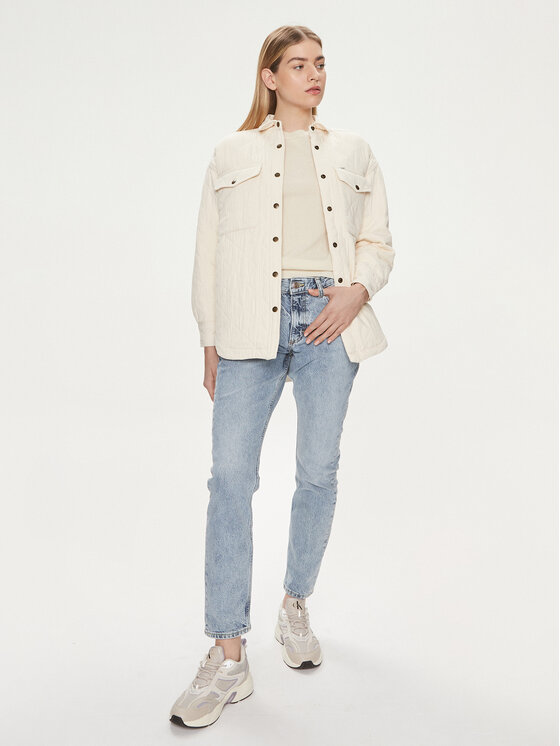 Lee Lee Demisezoninė striukė 112351125 Écru Relaxed Fit