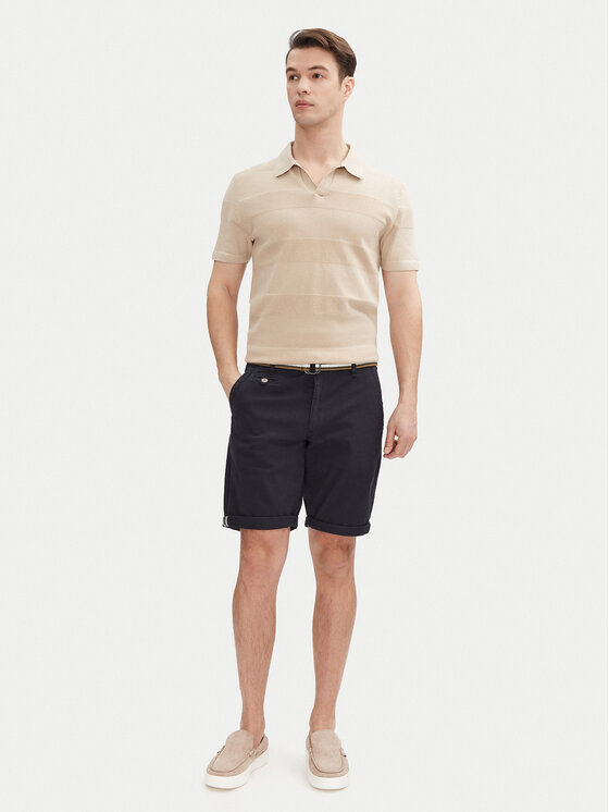 INDICODE INDICODE Riidest šortsid Royce 70-039 Tumesinine Slim Fit