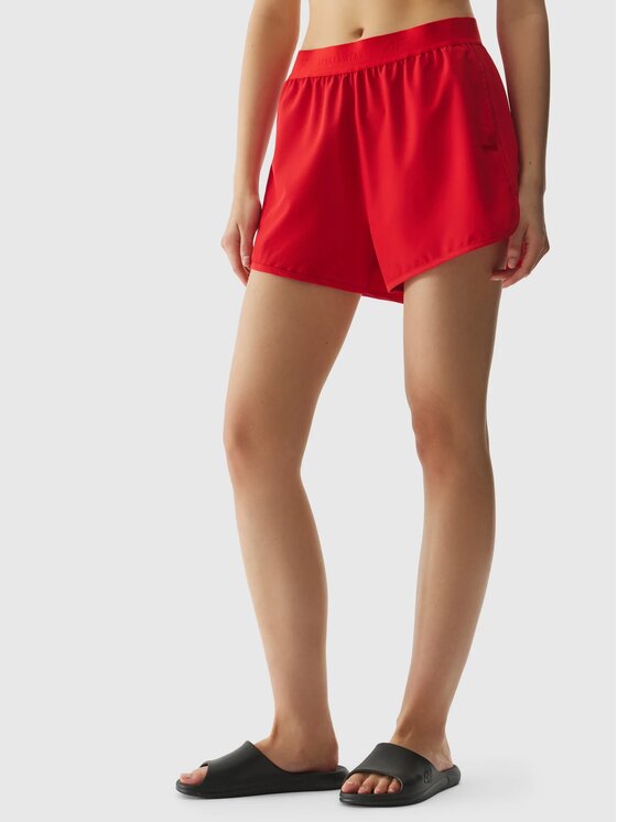 4F 4F Plážové šortky 4FWSS24TSHOF323-62S Červená Regular Fit