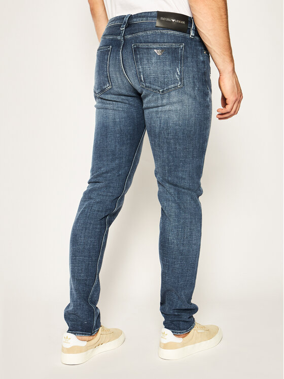 Emporio Armani Emporio Armani Džinsai 3H1J75 1DE1Z 0942 Tamsiai mėlyna Slim Fit
