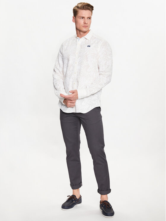 La Martina La Martina Krekls VMC026 TL126 Balts Regular Fit