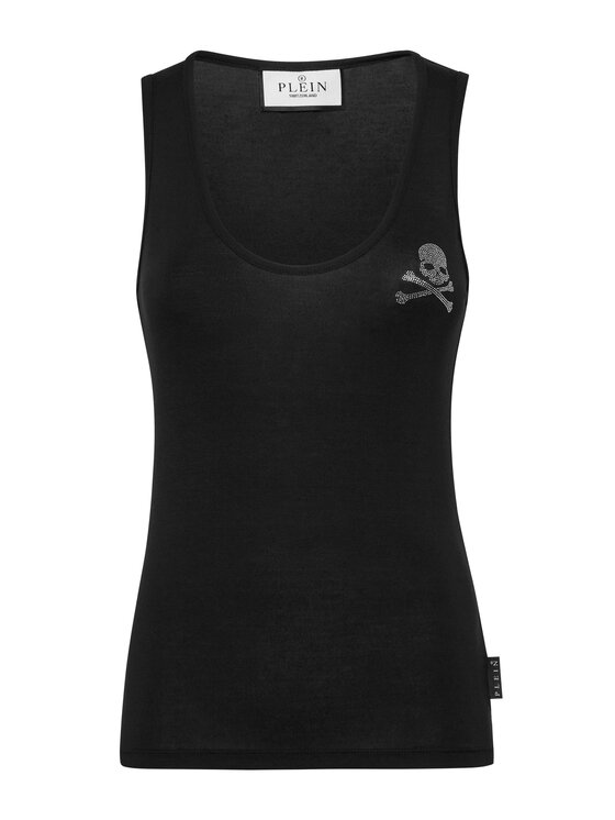 PHILIPP PLEIN PHILIPP PLEIN Tank top 14901 Čierna Skin Tight Fit
